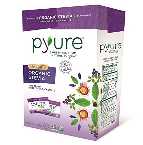 Pyure Premium Organic Stevia Sweetener, 80 Count