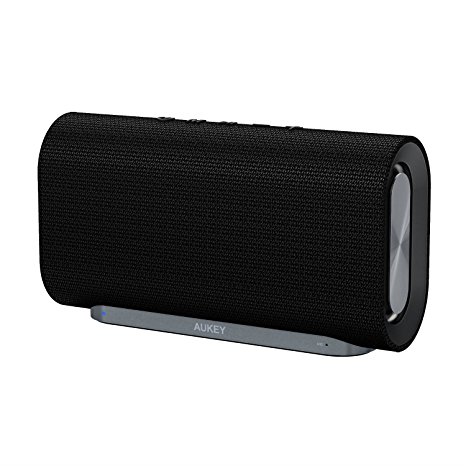 AUKEY Eclipse Bluetooth Speaker 20 W with 12 Hours Playtime, Enhanced Bass and Woven Fabric Surface for iPhones, iPads, Samsung Phones and More