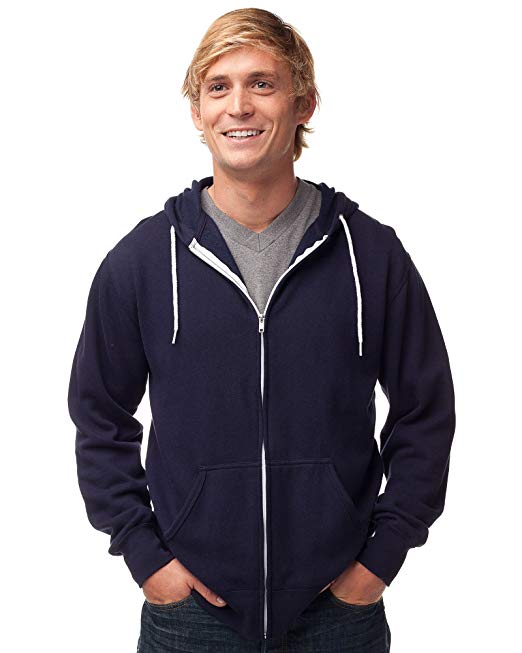 Global Slim Fit Lightweight Zip Up Hoodie for Men and Women Hooded Sweatshirt