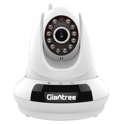 Giantree 720P Wireless IP Camera, Baby/Pets Monitor, WiFi Security Surveillance Camera, White