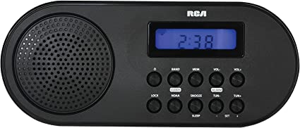 RCA – NOAA Emergency Weather Alert Radio with AM/FM Radio, Digital Clock and Alarm – AC or Battery Powered (RCWR7)