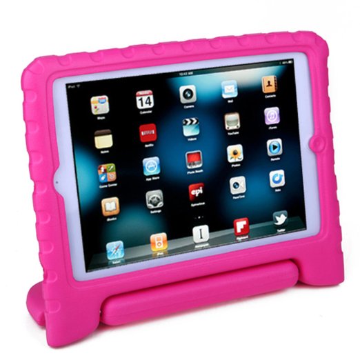 HDE iPad Mini Kids Case Shockproof Handle Stand Cover for Apple iPad Mini 2/3 Retina (Hot Pink)