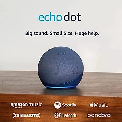 Echo Dot (5th Gen, 2022 release) - Deep Sea Blue and 4 months of Amazon Music Unlimited FREE w/ auto-renewal