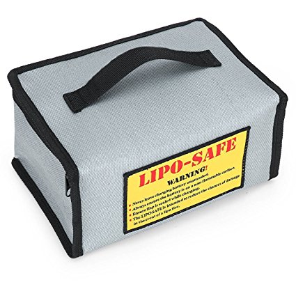 Abaige Fireproof LiPo Battery Bag for Safety Charging Storage & Travel with Safe Fire and Explosion Resistant Material - Ultra fit DJI Phantom Batteries, Lithium Batteries and more