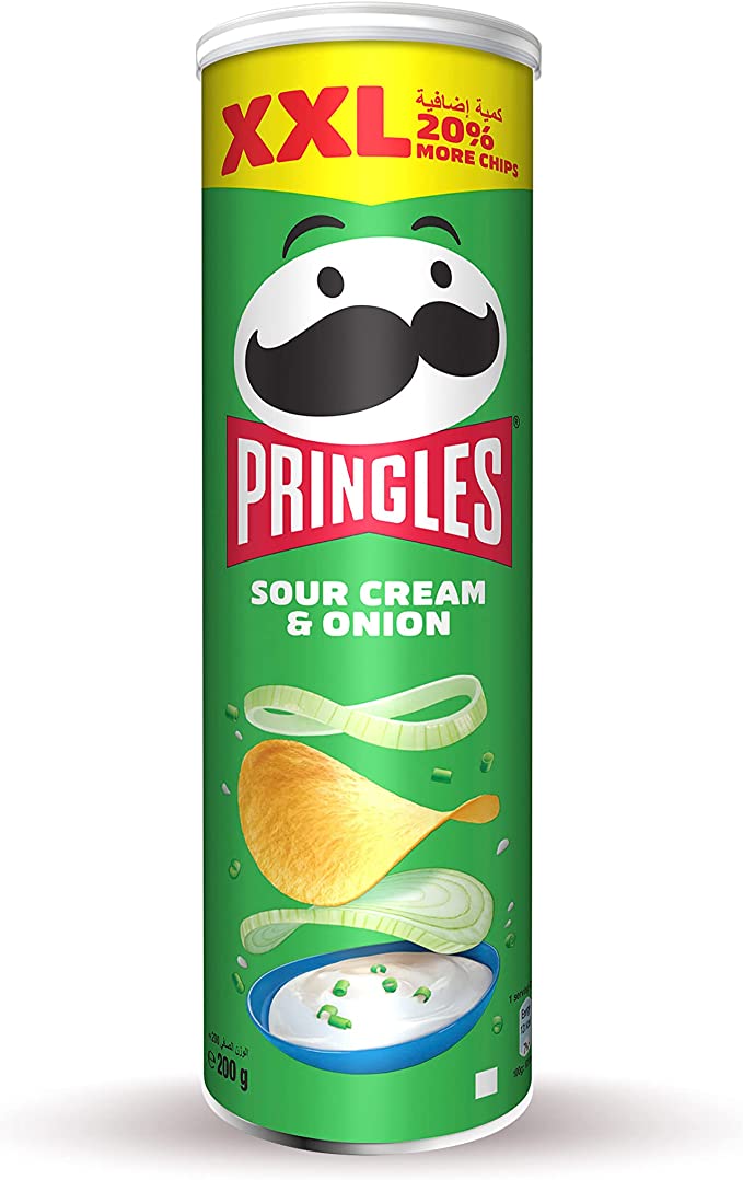 Pringles Sour Cream & Onion Crisps, 200g