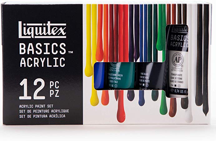 Liquitex BASICS 12 Tube Acrylic Paint Set, 22ml