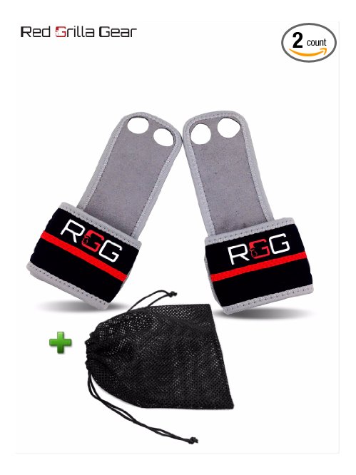 ✦RGG✦ Leather Hand Grips with Wide Wrist Wraps for Crossfit - Gymnastics - Weight Training - (Pro-Grade) - Comfort Fit (100% Satisfaction)