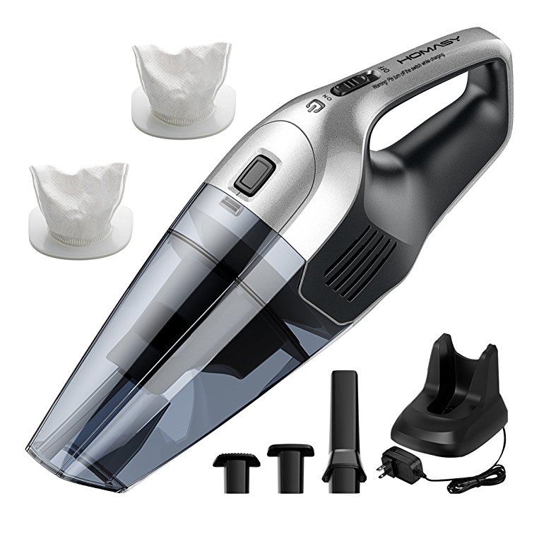 Homasy Cordless Handheld Vacuum Cleaner, 6Kpa Cyclonic Suction Portable Powerful Vacuum Cordless Car, Fast Charge & Charging Base, Wet Dry Vacuum for Pet Hair Cleaning, DC 14.8V Lithium Battery