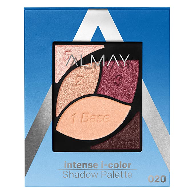 Almay Intense I-Color Enhancing Eyeshadow Palette, Longlasting Primer Enriched Eye Makeup with Antioxidant Vitamin E, Hypoallergenic and Cruelty Free, 020 Blue Eyes, 0.1 oz.