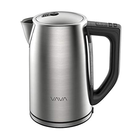 VAVA 1.7 Liter Electric Kettle Adjustable Temperature Control Stainless Steel Tea Kettle Cordless Hot Water Boiler Heater (BPA-Free Build, Strix Control, FDA Approved, Keep Warm Function)