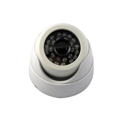 Vonnic C502W 1/3-Inch Sony CCD 480 TV Lines 24 IR LED Night Vision 250-Feet 3.6mm Fixed Indoor Dome Security Camera (White)