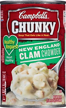 Campbell's Chunky Healthy Request Soup, New England Clam Chowder, 18.8 Ounce