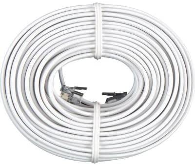Permo 50 Feet White Telephone Extension Cord Cable Line Wire
