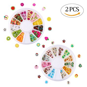 DECORA 2 Cases of Fruit Slices Perfect for Sticking to Slime, DIY Crafts, Nail Art and Decoration