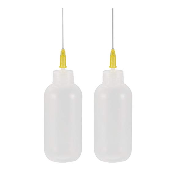 XCSOURCE 2pcs 55ml Needle Dispenser Dispensing Bottle for Rosin Solder Soldering Liquid Flux with Needles BI776