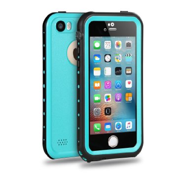 Waterproof Case for iPhone 5s, Leopard Waterproof Shockproof Snow-proof Dirt-proof Case for iPhone 5/5S/SE