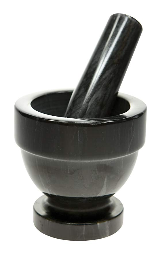 Fox Run 3839 Marble Mortar and Pestle 3" Black