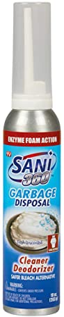 Sani 360 Garbage Disposal Cleaner / Deodorizer Unscented Cleaning Foam Spray Can - 10 Ounce
