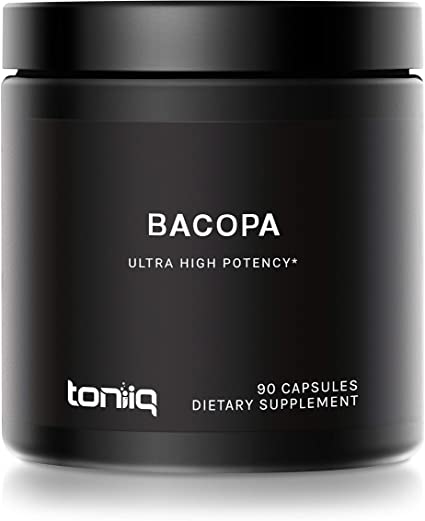 Ultra High Strength Bacopa (Non-GMO) - 50% Bacosides - 28X Concentrated Extract - The Strongest Bacopa Monnieri Capsules Available - 90 Capsules