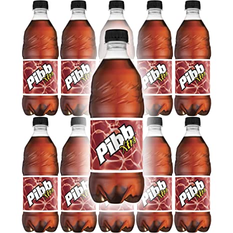 Pibb Xtra Soda, 20 Fl Oz Bottle (Pack of 10, Total of 200 Fl Oz)