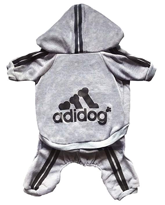 Rdc Pet Adidog Dog Hoodies, Clothes,Fleece Jumpsuit Warm Sweater,4 Legs Cotton Jacket Sweat Shirt Coat for Small Dog Medium Dog Large Dog