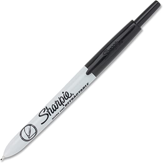 SHARPIE 1735790Dz Markers, Retractable, Ultra Fine, 12/Bx, Black