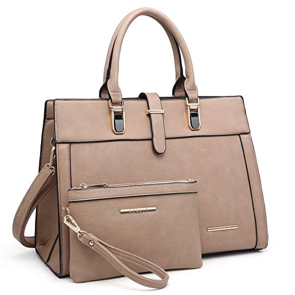 Women's Structured Handbag Fashion Top Handle Shoulder Bag Tote Satchel Purse W/Matching Wallet