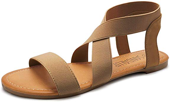 SANDALUP Women's Elastic Flat Sandals