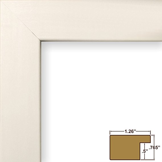 Craig Frames 26021 20 by 27-Inch Picture Frame, Smooth Wrap Finish, 1.25-Inch Wide, Off-White