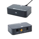 BlueGATE RCV HD Bluetooth Music ReceiverAdapter with aptX support  NFC Compatibility and Digital and Analog Audio Outputs by GOgroove - Works with Apple  Samsung  LG and More Smartphones and Tablets