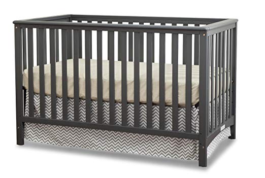 Storkcraft Hillcrest Fixed Side Convertible Crib Gray