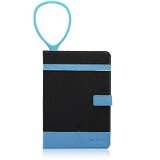 LLUNC Portable Hand-Carry PU Leather Case Full Cover Smart SleepWake Up for iPad mini 2 3 Black Blue