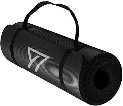 Y7 Concept Exercise Yoga Mat Non-Slip 10mm Thick for Home & Gym - NBR Large with Carry Strap   Carry Bag – Fitness Workout Pilates Camping