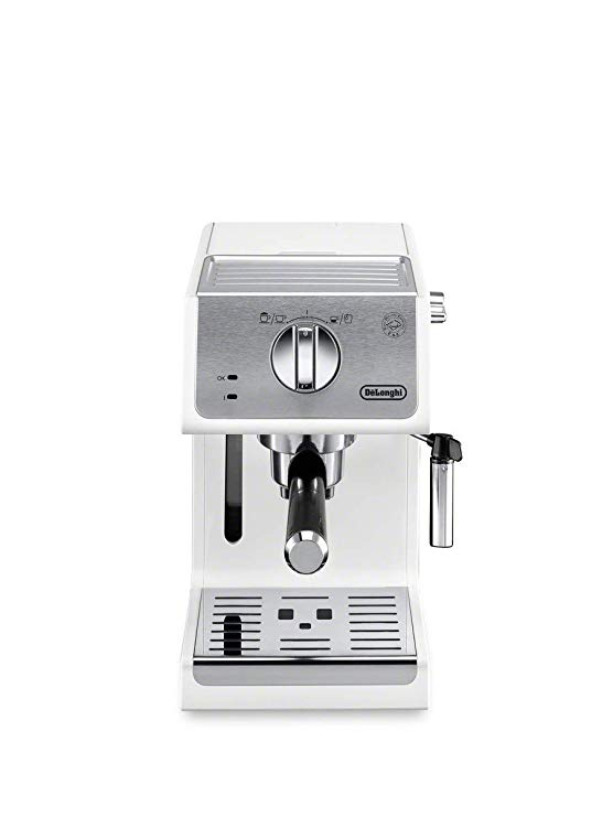 Delonghi ECP3220W 15 Bar Espresso Machine with Advanced Cappuccino System, White