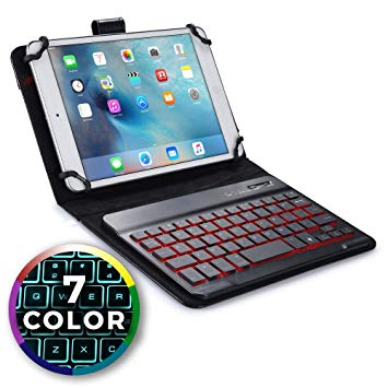 Cooper Backlight Executive Keyboard Case for Apple iPad Mini 3 2 1 | 2-in-1 Bluetooth Wireless Backlit Keyboard, 7 Color Keys (Black)