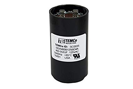 TEMCo Motor Start Capacitor SC0035-460-552 mfd 110-125 V VAC Volt uf Round HVAC AC Electric