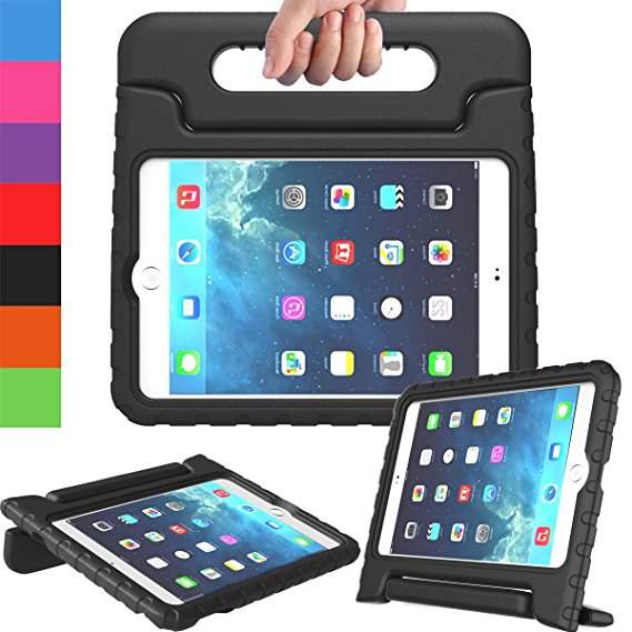 AVAWO Apple iPad Mini 1 2 3 Kids Case - Light Weight Shock Proof Handle Stand Kids for iPad Mini, iPad Mini 3rd Generation, iPad Mini 2 with Retina Display - Black