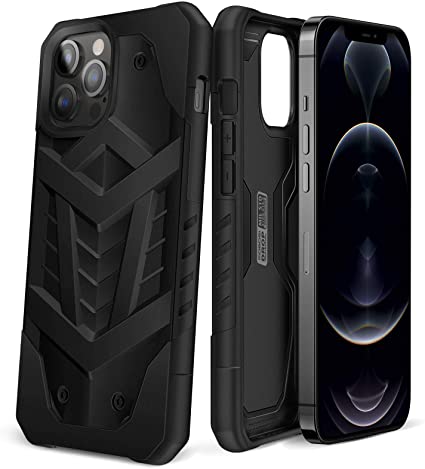 MOBOSI Pavis Armor Case Compatible with iPhone 12 Pro Max, Rugged Military Grade Drop Protection, Heavy Duty Shockproof Protective Cell Phone Cover 6.7 Inch, Black