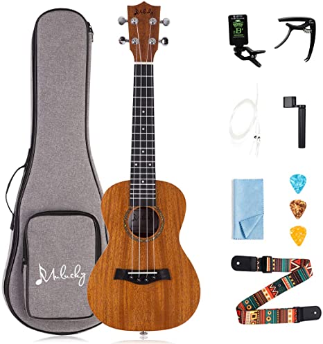 Mulucky Ukulele 4 Aquila Strings Concert 23 Inch Premium Mahogany With Beginning Kit - MUK-CT1