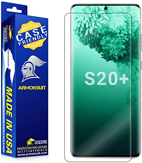 ArmorSuit MilitaryShield Screen Protector Designed for Samsung Galaxy S20 Plus/Galaxy S20  5G (6.7") Case Frienldy Ultrasonic Fingerprint Compatible Anti-Bubble HD Clear Film