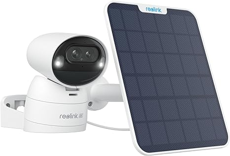 REOLINK Argus Track, 4K Solar Security Camera, Wireless Outdoor Camera, 6W Adjustable Solar Panel, 2.4/5GHz WiFi, 8MP Color Night Vision, AI Detection, Auto Zoom Tracking, No Extra Fee for Security