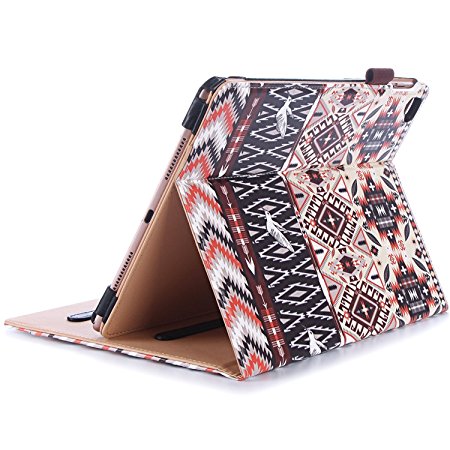 iPad Pro 9.7 Case - ProCase Stand Folio Case Cover for Apple iPad Pro 9.7 Inch 2016, with Multiple Viewing Angles, Document Card Pocket - Aztec2