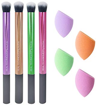 Real Techniques--Color Correcting Essentials--Makeup Brush Set--Cancel Sallowness, Conceal Darkness, Neutralize Redness, Brighten