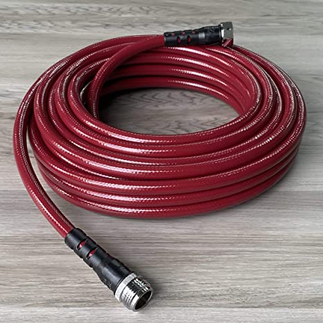 Water Right 400 Series Polyurethane Slim Light Drinking Water Safe Garden Hose, 50-Foot x 7/16-Inch, Brass Fittings, Cranberry