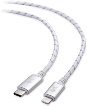 Cable Matters [Apple MFi Certified] Premium Aluminum USB C to Lightning Cable with Braided Jacket in Silver 3.3 Ft for iPhone 11 Pro Max, iPhone XS Max, iPhone XR, iPhone 8 Plus, iPad Pro, iPad Mini, and More