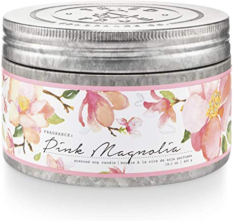 Tried & True Pink Magnolia Large Tin, 14.1 oz Candle