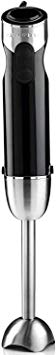 Ovente Multi-Purpose Immersion Hand Blender, Brushed Stainless Steel, Variable 6-Speed Control, 500-Watts, Black (HS690B), Single