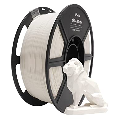 eSUN Matte PLA Filament 1.75mm, Low Density Matte 3D Printer PLA Filament, 1KG Spool 3D Printing Filament for 3D Printers, Milky White