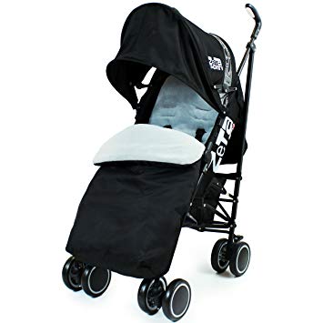 Zeta Citi Stroller Buggy Pushchair - Black (Complete With Footmuff   Raincover)