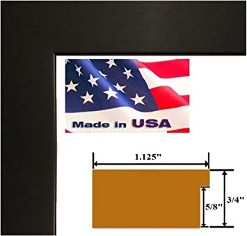 12x36 Custom Black 1.125 inch Picture Poster Photo Frame Solid Wood #CTM1125